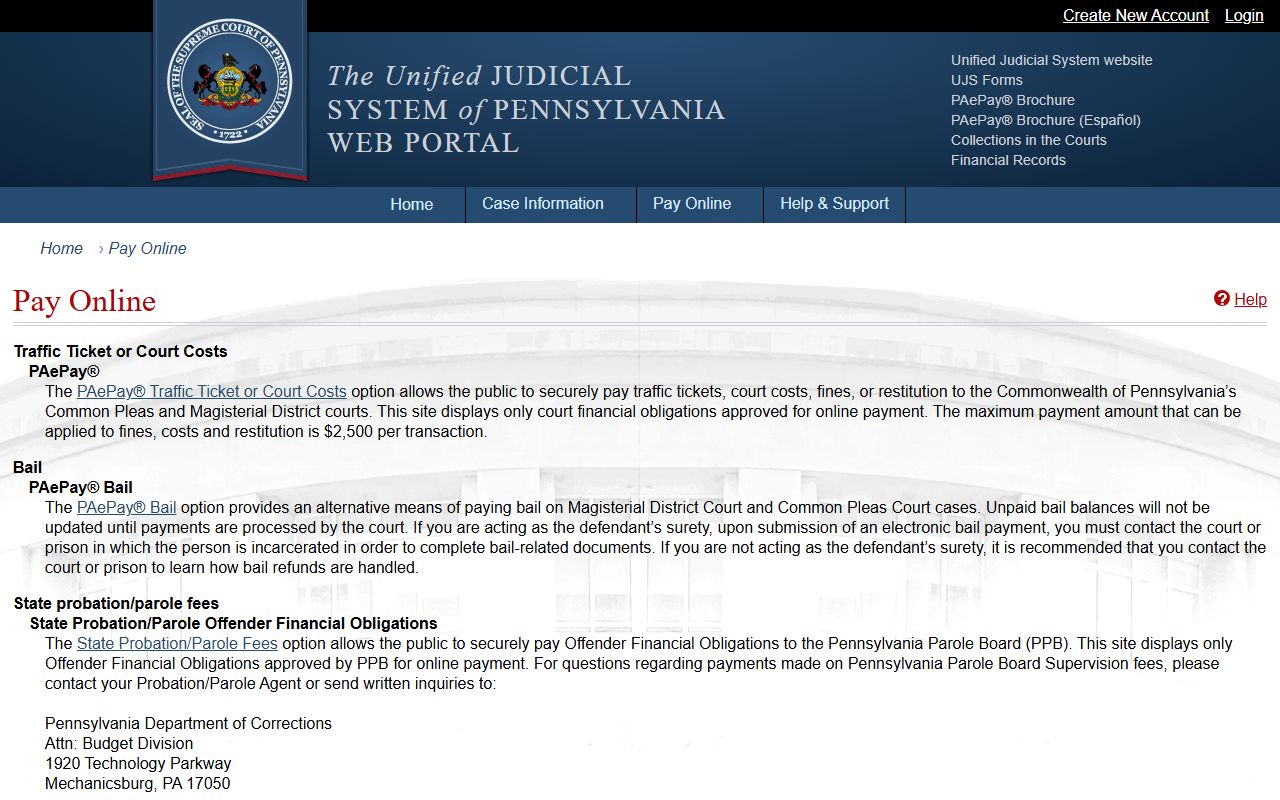 Monroe County court dockets UJS pay online information