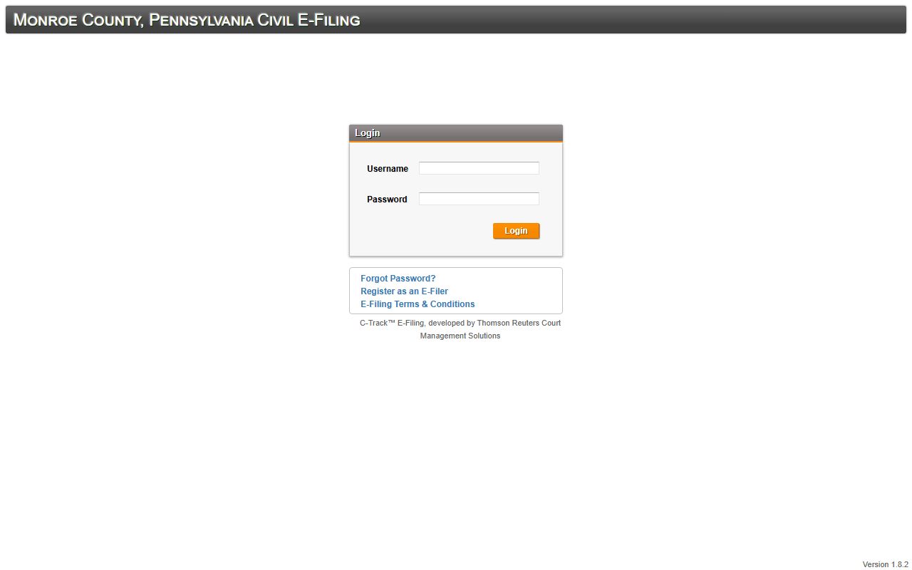 Monroe County court records civil e-filing login
