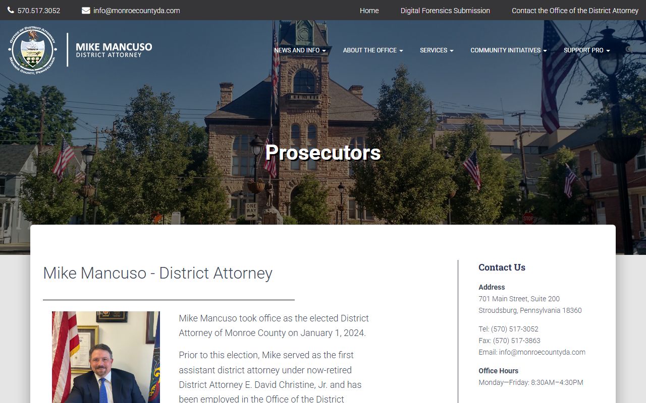 Monroe County criminal court records District Attorney prosecutors