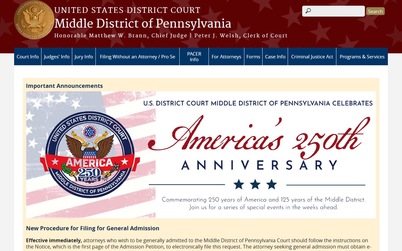 Monroe County Court of Common Pleas federal district court distinction
